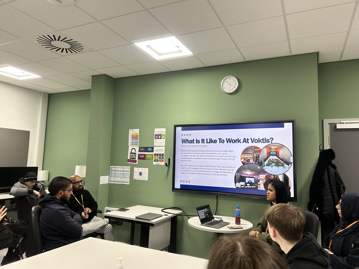 WorkReadyTMC's tweet image. Digital T level and B. Tech learners had a talk delivered by @voktis_group - they learnt about Voktis and their placement offers. The CEO Mohammed Hadi highlighted the culture at Voktis and how they nurture young talent! We love to see such representation from Industry Leaders!👏