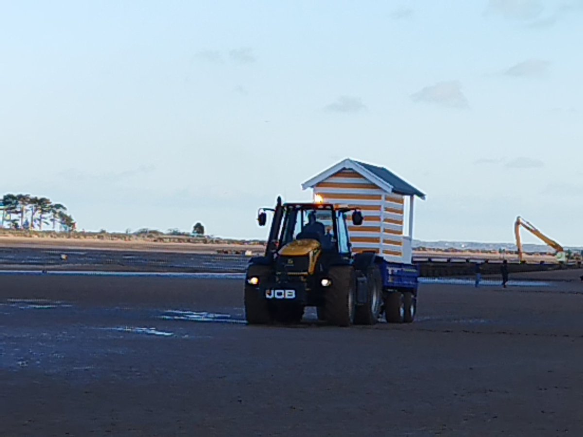 Not a pic from the Fens, but loved seeing this new beach hut being installed at Wells beach...