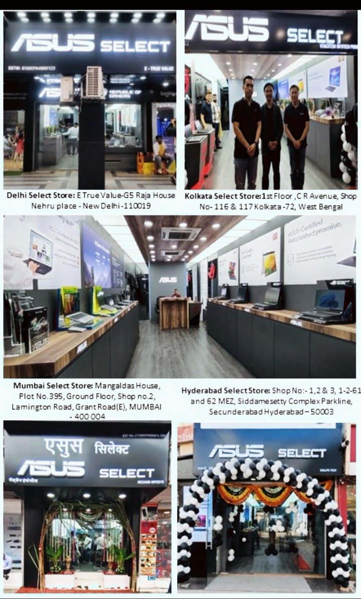 ASUS India launches its 4th Select Store for refurbished products in Hyderabad. As strong advocates of sustainability, having recorded exemplary responses from customers from last three ASUS Select Store #Delhi #Mumbai #kolkata #Hyderabad #SelectStore @ASUSIndia @ASUS_ROG_IN