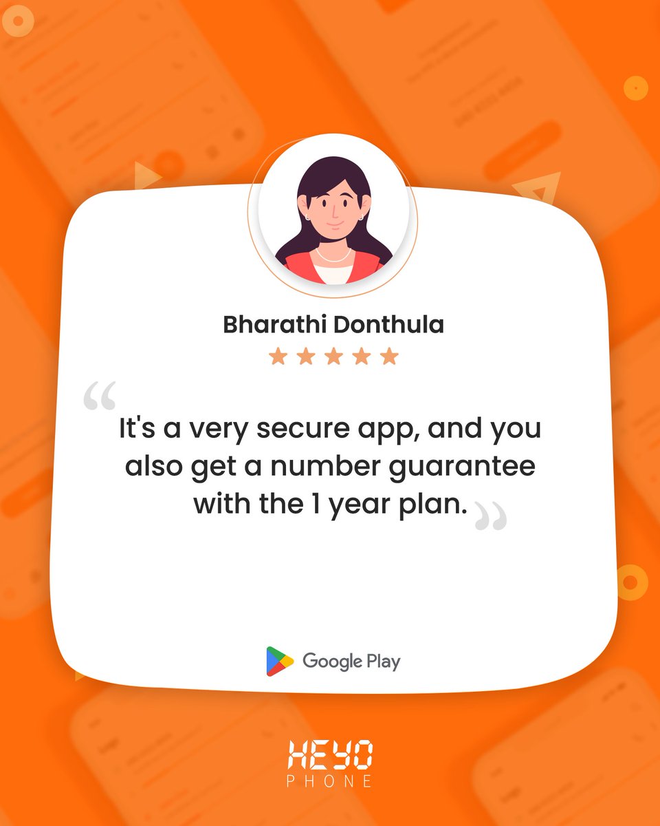 Here's what Bharathi has to say about Heyo!

With Heyo, manage your business calls with ease.📞

#heyophone #customerreview #happyusers #virtualnumber #feedback