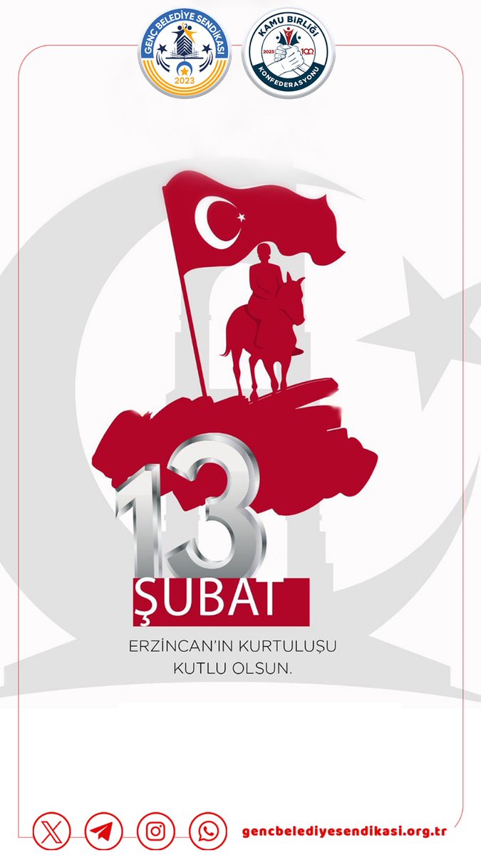 13 Şubat ERZİNCAN'IN Düşman İşgalinden Kurtuluşu Kutlu Olsun. #erzincan