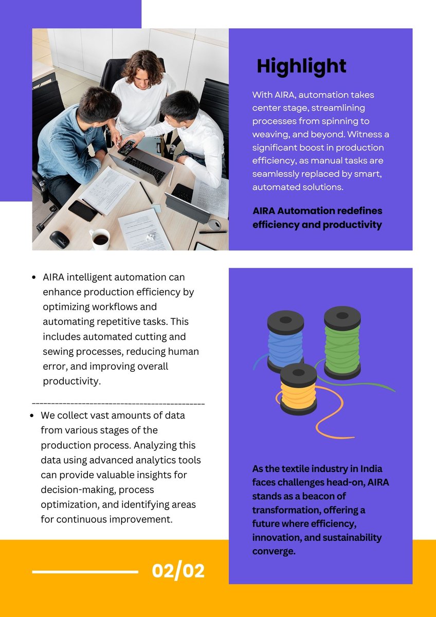 Aira_RPA's tweet photo. Driving transformative change in India's #textileindustry with AIRA - addressing the core #challenges through #innovation, #sustainability, and technology. Exciting times ahead as we weave a future of possibilities! https://t.co/ZcivOHlMFp