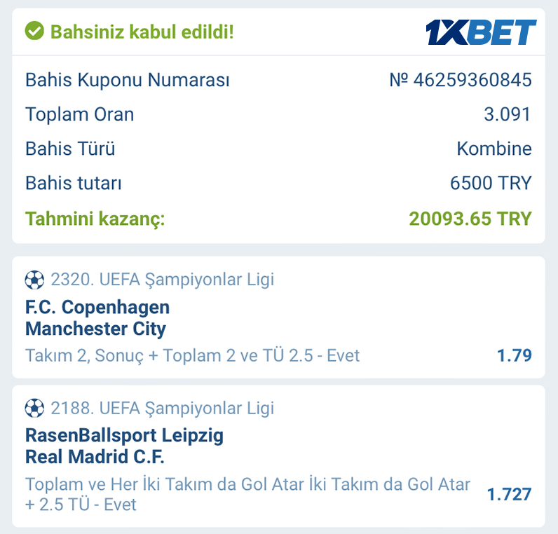 🏆Şampiyonlar Ligi'ne kombine

⚡️Oran 3.09⚡️

💰 Tahmini kazanç: 20000 TRY

👉 7150 TL ye kadar ilk yatırım bonusu al
Promosyon kodu ✅ TAHMİN ✅

Bahis kuponu kodu 👉 RTCPF

Kayıt ol
👇👇👇
tapxlink.com/ab_tw