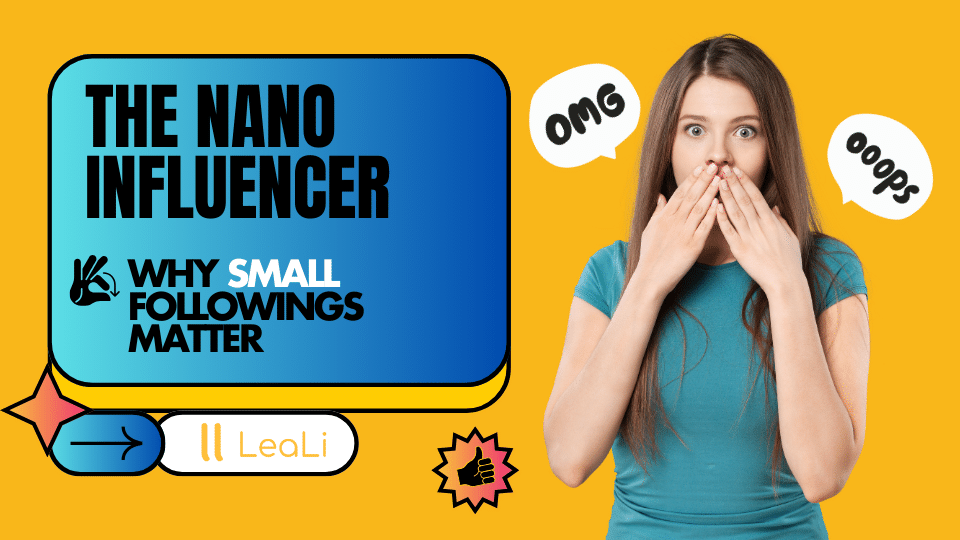 Nano influencers, with small followings of 1000 or fewer, are gaining traction in the marketing world.  Learn why small followings matter in our latest blog post. 👉 leali.io/l/ijhsui

#NanoInfluencers #InfluencerMarketing #DigitalMarketing #BrandAwareness