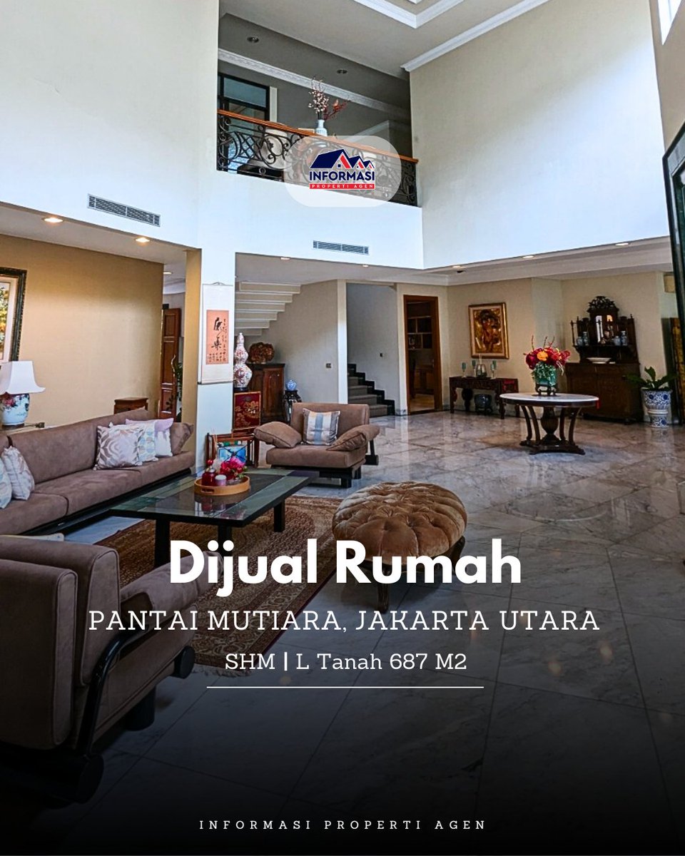 AgenInformasi's tweet photo. Dijual Rumah bagus dan mewah clasic 2 LT 5 +3 KT. 5 + KM Pantai Mutiara, Jakarta Utara

SertifikatSHM
L. Tanah687 M2 (20 X 30)
L. Bangunan750 M2
Kamar Tidur5 + 2
Kamar Mandi5 + 1
Lantai2
Garasi2

2ZRZ0PK4

Call Me
Lusy 0858-1370-0023

-InDRA https://t.co/PkgWmW6YWO