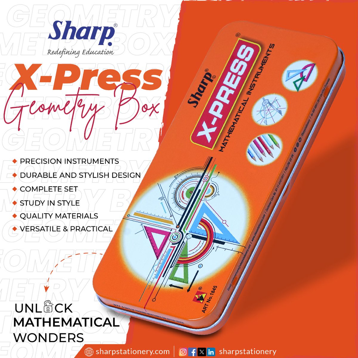 sharpstationer's tweet photo. SharpStationery is your go-to destination for quality and functionality. Here's why our geometry boxes stand out:
SharpStationery's tools! 📐🔧
 
🌐✏️
Visit : https://t.co/Llau9NxvVd
#SharpStationery #PrecisionInEveryStroke #GeometryMaster #StationeryGoals #BackToSchoolEssentials https://t.co/ELECEFHW2c