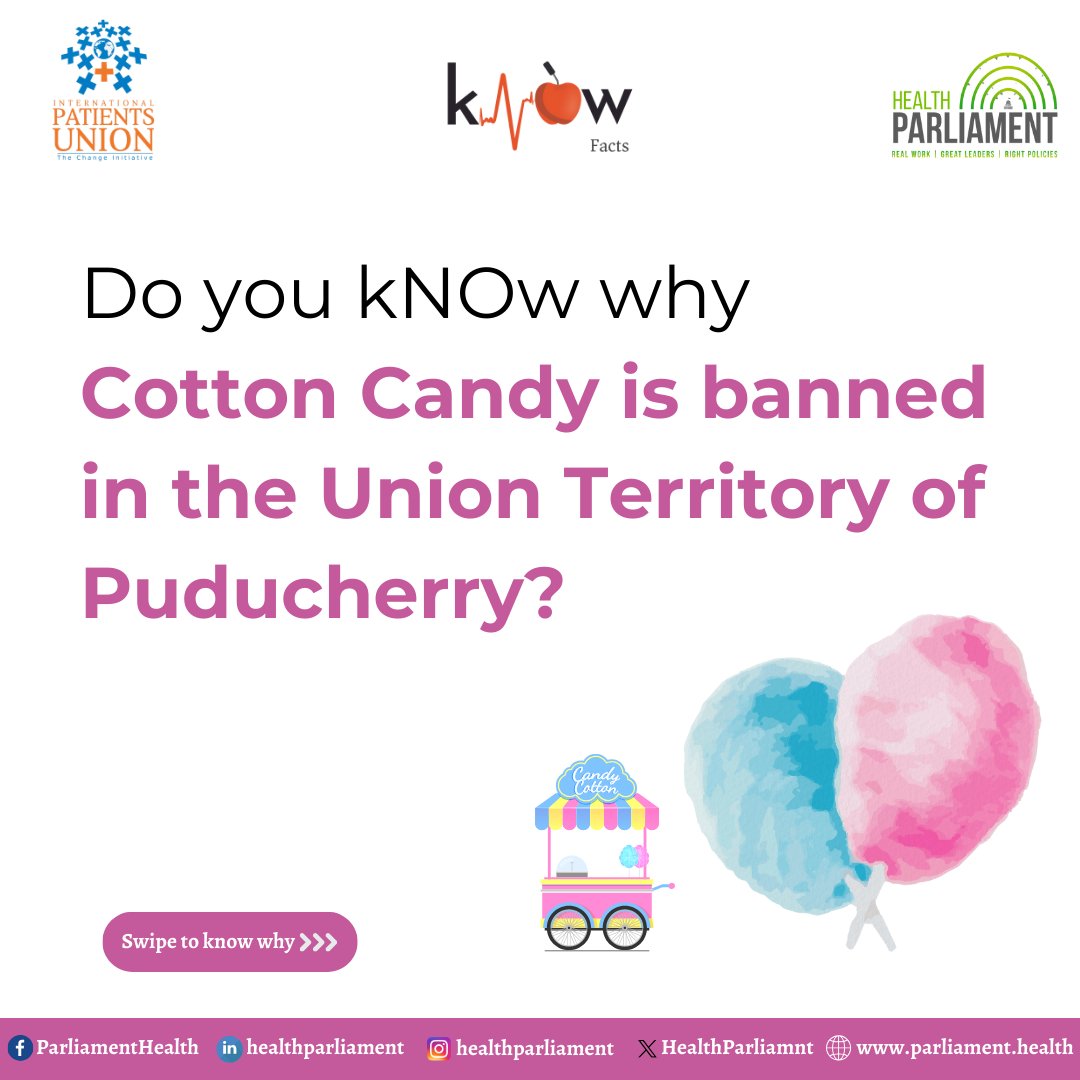 HealthParliamnt's tweet photo. Puducherry's recent ban on #cottoncandy due to harmful #chemicals highlights a critical issue: the need for stricter #FoodSafety #regulations .
@HealthParliamnt raised similar concerns regarding the release of #micrometals when tin cans used for different beverages are opened. https://t.co/6Z5MU0UHBi