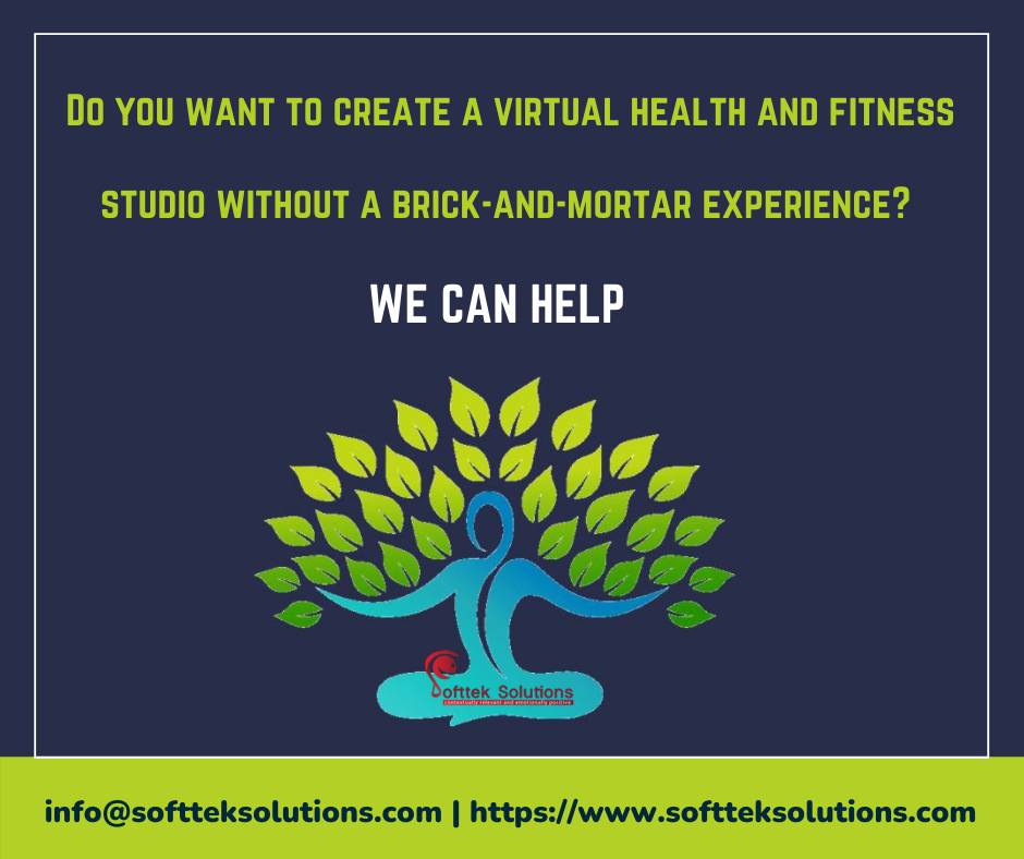 SofttekSolutio1's tweet photo. Do you want to create a virtual health and fitness studio without a brick-and-mortar experience?
Take your Business to the next level with Softtek Solutions. We provide you the best services which really help you to grow your business. Contact us: 520-395-7714 https://t.co/l3w69XFsyA