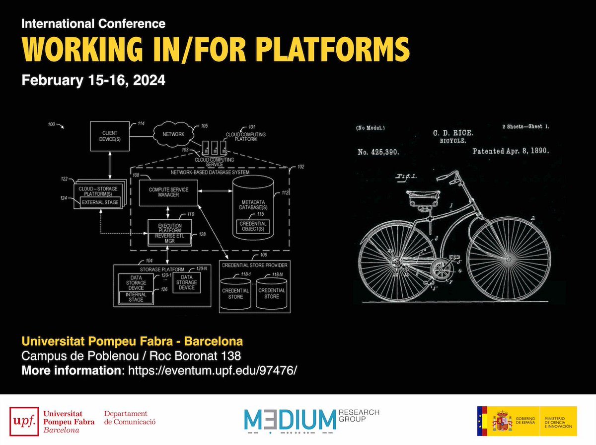 After 4 years of dedication, only 48 hours remain... 180 participants from +15 countries > WORKING IN/FOR PLATFORMS INTERNATIONAL CONFERENCE - #Barcelona February 15-16 - Program + streaming of conferences: buff.ly/40tpUi4 @comunicacioUPF Keynotes > @tpoell @JuliaTicona1