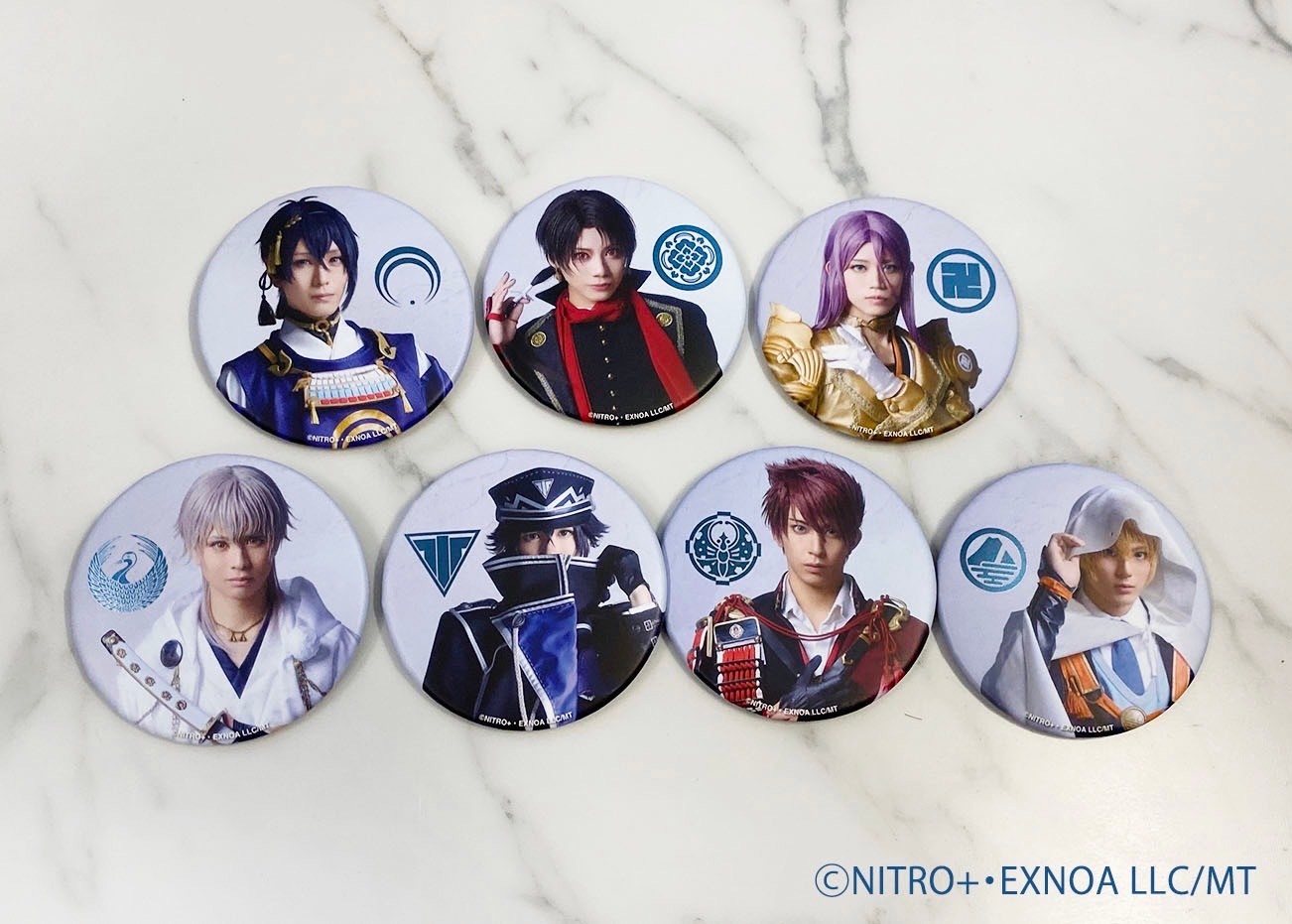 陸奥一蓮 ライブver 缶バッジ ミュージカル刀剣乱舞　鶴丸国永　岡宮来夢 陸奥一蓮 ライブver 缶バッジ ミュージカル刀剣乱舞 鶴丸国永 岡宮来夢