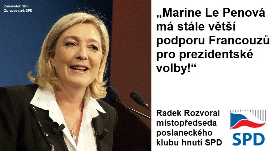 RadekRozvoral's tweet photo. Marine Le Penová má stále větší podporu Francouzů pro prezidentské volby! https://t.co/cHxN5Xb6rw
#ceskarepublikanaprvnimmiste, #svobodaaprimademokracie, #spd, #referendum, #rodinanaprvnimmiste, #slusnyapracujiciobcannaprvnimmiste, #radekrozvoral https://t.co/qLCFvfRKb9
