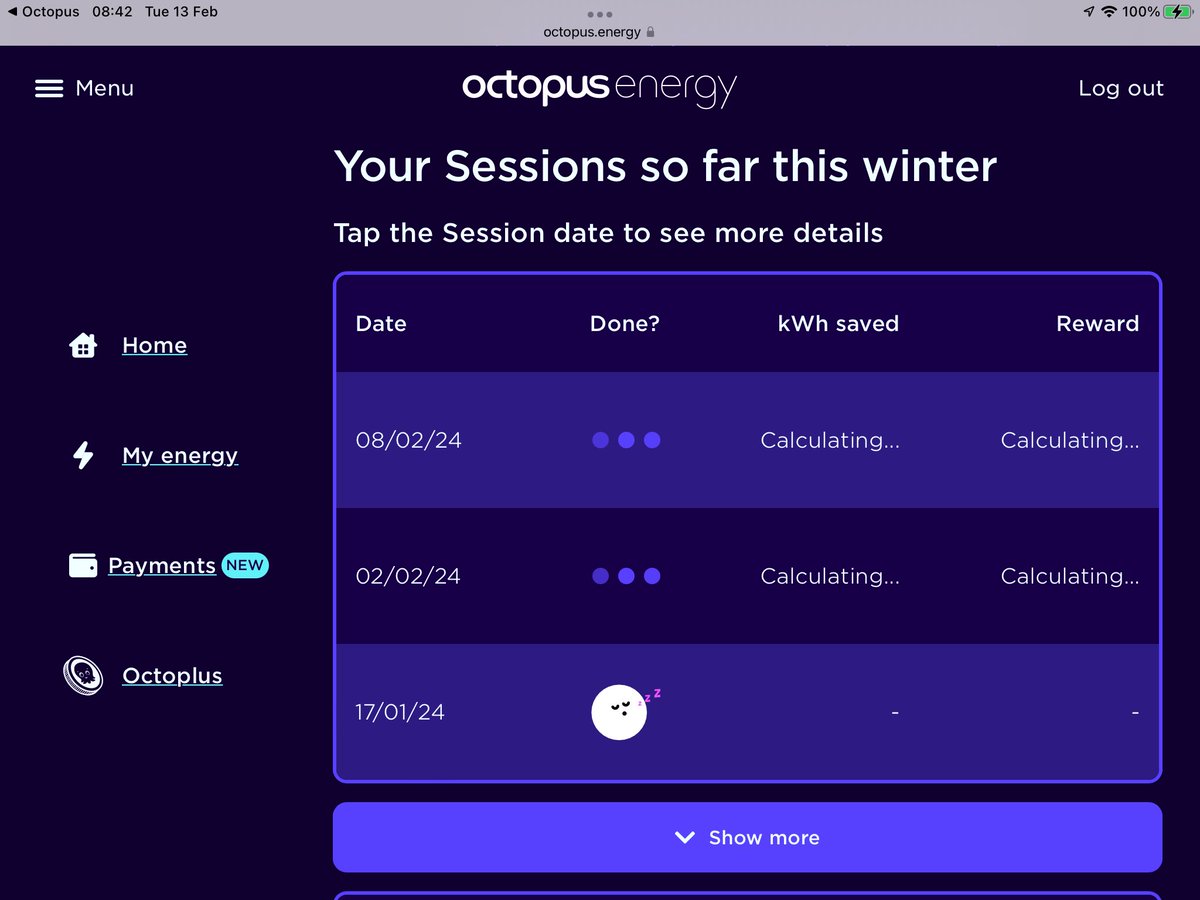 Hey, <a href="/OctopusEnergy/">Octopus Energy</a> any idea when we’ll find out the results for the Savings Sessions earlier this month???

I’m sure it was quicker in the past.