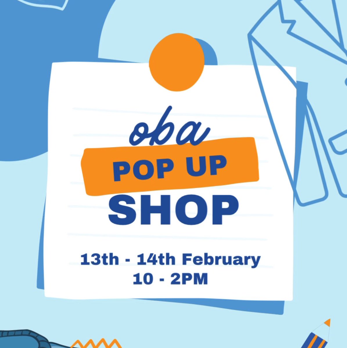 Our pop-up shop is open today &amp; tomorrow for uniform swapping! 👕👗 We’ve got blazers, PE kits, and more, thanks to your generous donations. 🙏 Come visit us between 10 and 2PM! 📚 Remember, we’re still accepting donations to keep this initiative thriving. 💚