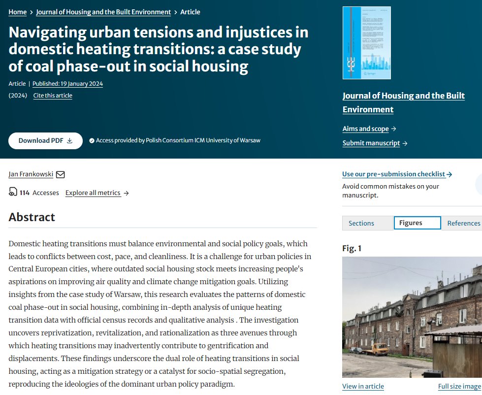 My first post-PhD paper is out! I hopefully explained the concept of 'low-carbon gentrification' a bit further, identifying three avenues through which heating transitions can reshape inner-city neighbourhoods: ➡️link.springer.com/article/10.100…