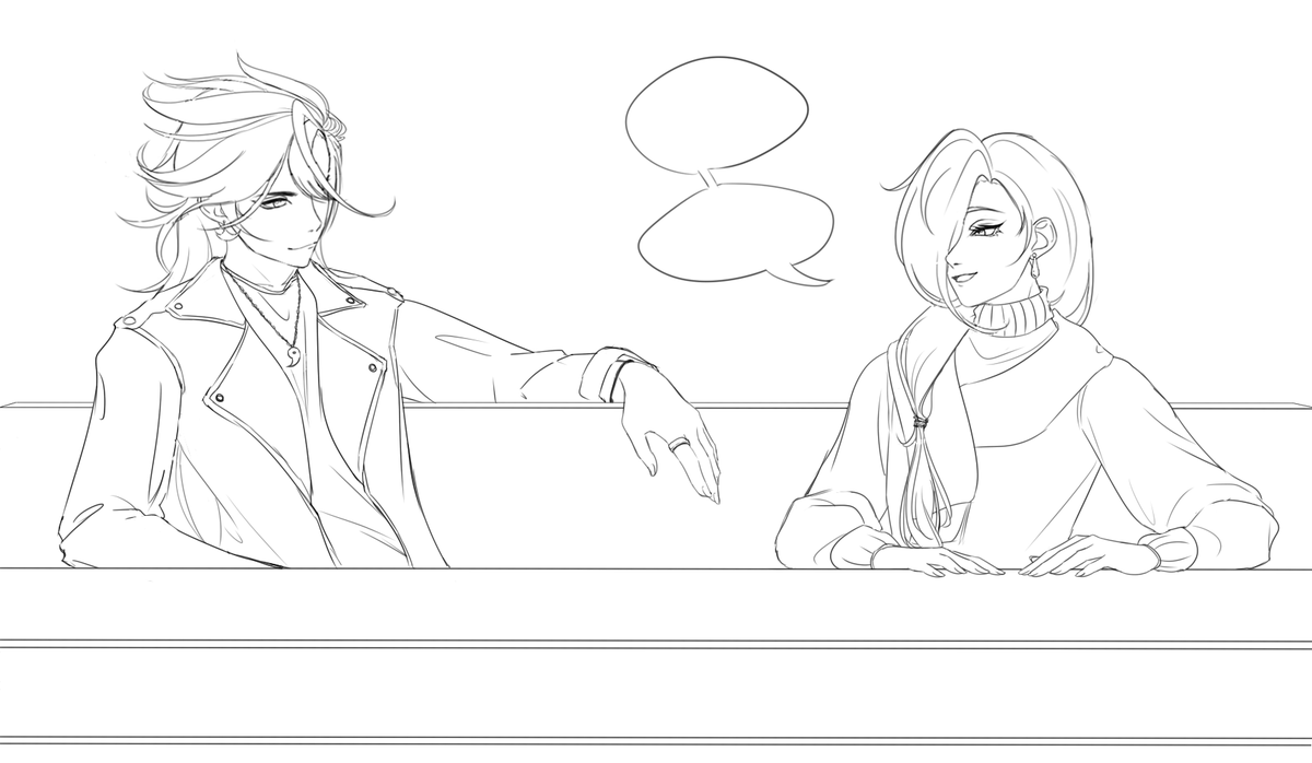 harkonart's tweet photo. wip because I'm sick and I couldn't finish 🥹 that's why I'm posting today

happy (almost) valentine's day!
1/2
#すさいち #susaichi https://t.co/ExqS6zUQ6x