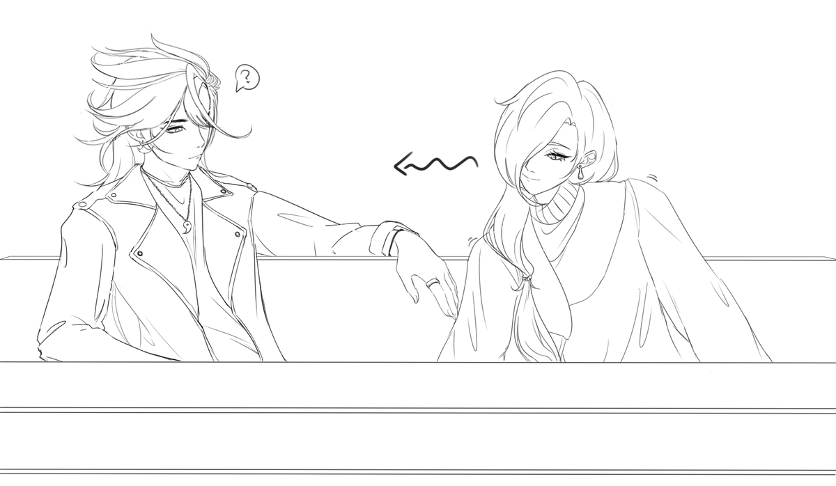 harkonart's tweet photo. wip because I'm sick and I couldn't finish 🥹 that's why I'm posting today

happy (almost) valentine's day!
1/2
#すさいち #susaichi https://t.co/ExqS6zUQ6x