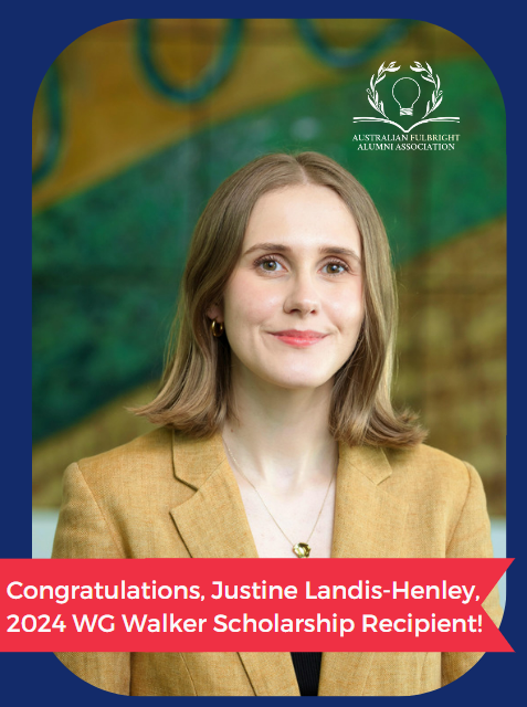 Exciting news! Justine Landis-Henley, renowned journalist & podcaster, has been awarded the prestigious WG Walker Scholarship Fund by #AFAA. Join her online at the Elevate Your Fulbright Journey with AFAA event in Canberra on Feb 28 events.humanitix.com/elevate-your-f… #FulbrightAustralia