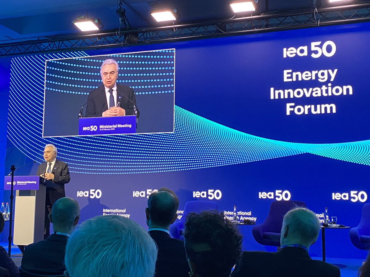 Great to listen to <a href="/fbirol/">Fatih Birol</a> <a href="/IEA/">International Energy Agency</a> about the climate challenge, how innovation have and can help us and IEA’s commitment to contribute to the needed acceleration in cleantech and clean energy solutions. #IEAEnergyInnovationForum