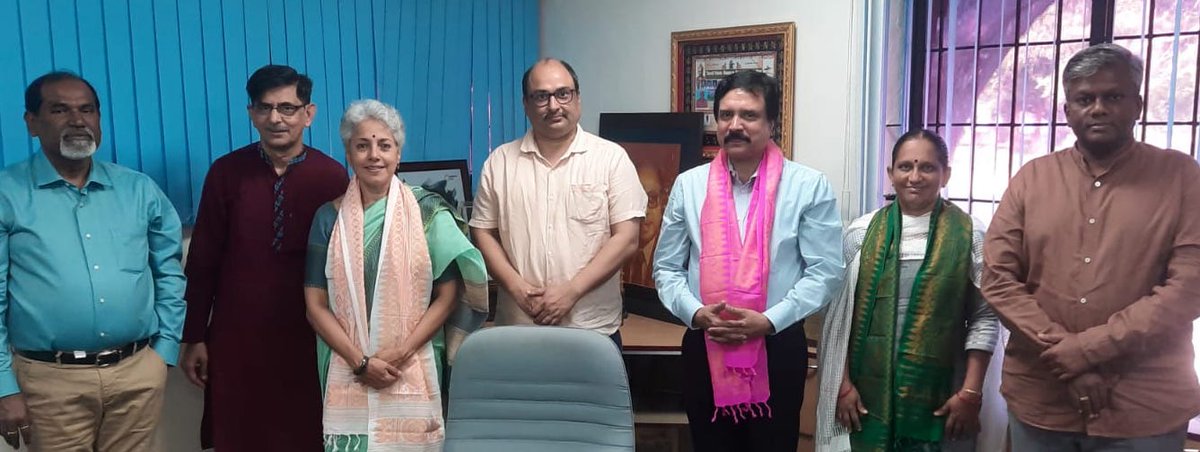 Scientists from Bodoland Territorial Region, Assam, meet with @doctorsoumya @HariharanGN @Rengalakshmi10 @DrOliverking today to discuss collaboration with @mssrf @cabcmssrf @bptabc_mssrf @Fishforallmssrf