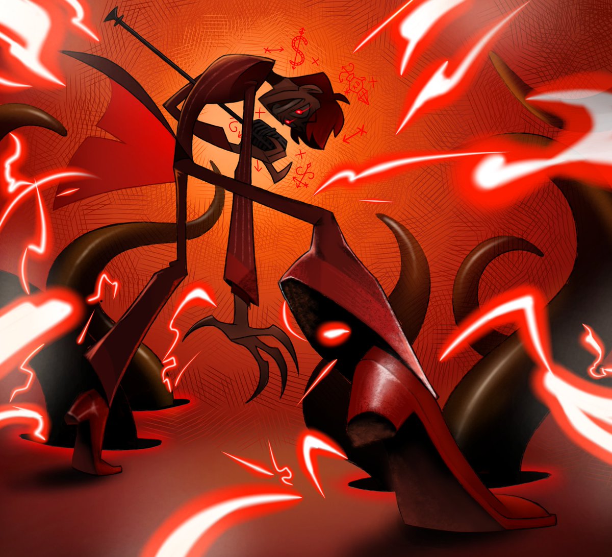 _nedned_x's tweet photo. If you think you've seen this before or you think it's familiar it's because i took inspiration from another artist's artwork. But i forgot who's the artist behind it because I've drawn this by memory so if you know the artist please tell me so i can tag him/her. XD
#HazbinHotel https://t.co/kumDWMgnDB