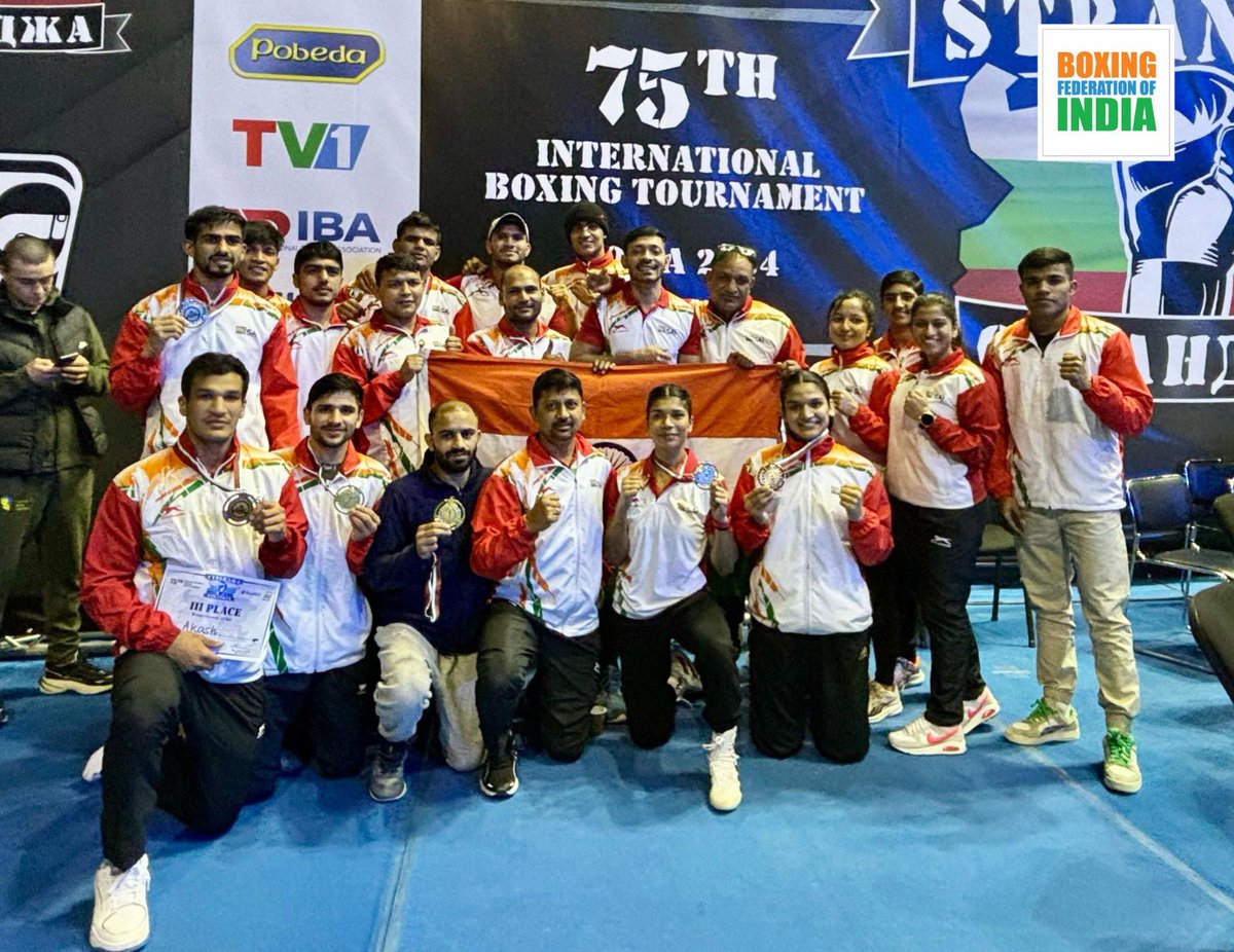 Kudos to our boxers 🥊 for putting up a spectacular performance at the Strandja Cup, 75th International Boxing Tournament, securing a total of 8️⃣ medals 2️⃣🥇 4️⃣🥈 2️⃣🥉 We appreciate the passion with which you performed in the ring, representing the hopes of all Indians. 🇮🇳