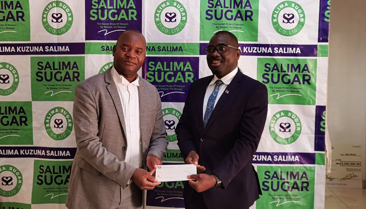 As a build up to the 13th African Games Accra 2023 scheduled for 5 _23 March, Salima Sugar Company has supported the Team with K10 Million Kwacha for preparations. The Minister of Youth and sports received the cheque on bahalf of athletes yesterday. He has commended Salima Sugar
