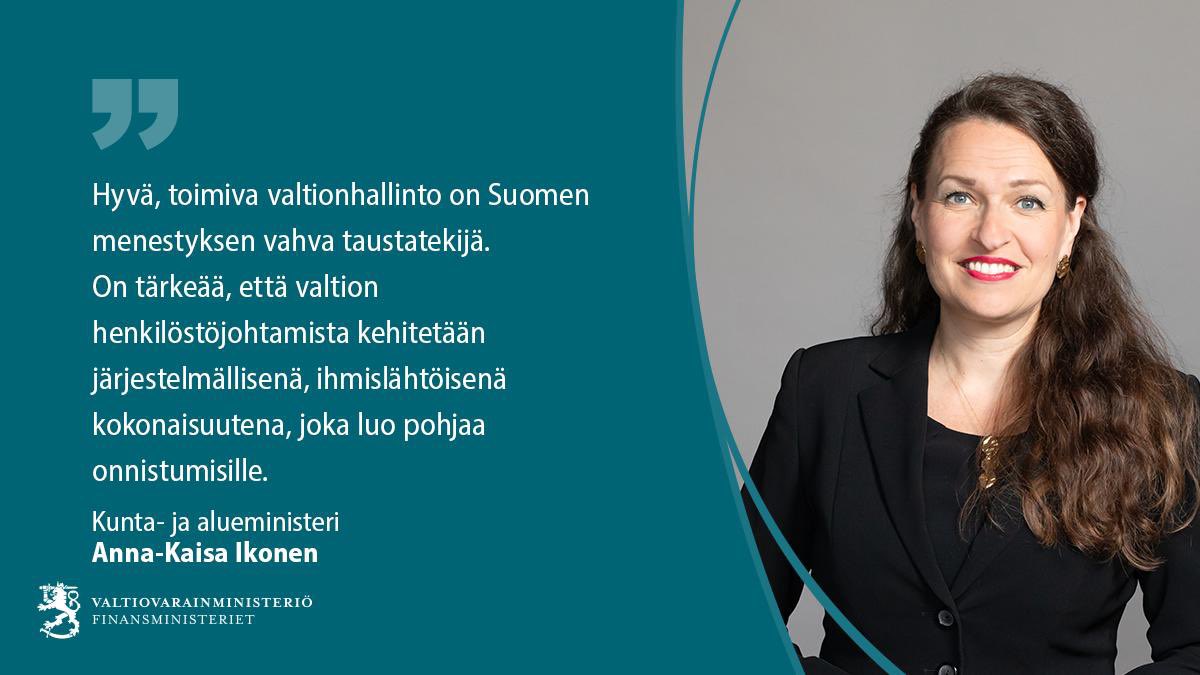 Valtion ensimmäinen yhteinen, laajassa yhteistyössä tehty henkilöstöstrategia on nyt julkistettu. Se on tärkeä työkalu yhä yhtenäisemmän ja menestyvämmän valtionhallinnon rakentamisessa. Lue lisää 👇 vm.fi/-/ensimmainen-…