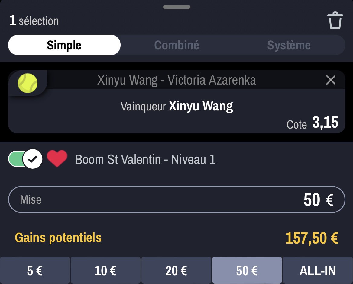 Nueve_bets's tweet photo. #DohaWTA 🇶🇦

Wang Xin 🇨🇳 vs Azarenka 🇧🇾

Wang Xin 🇨🇳 @3.15 1%

🔄/❤️

#TeamParieur https://t.co/ueQa5em6n3
