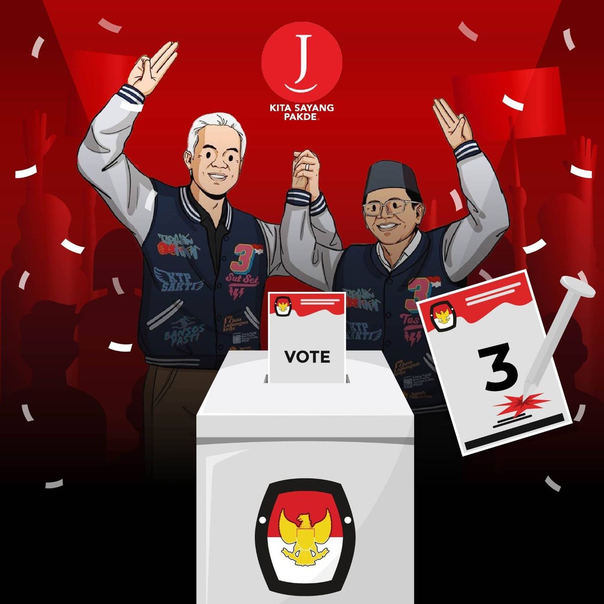 COBLOS NO. 3
17 Juta Lapangan Pekerjaan 💼

COBLOS NO. 3
Harga Murach 💰

COBLOS NO. 3
Ganjar Pranowo  🙌