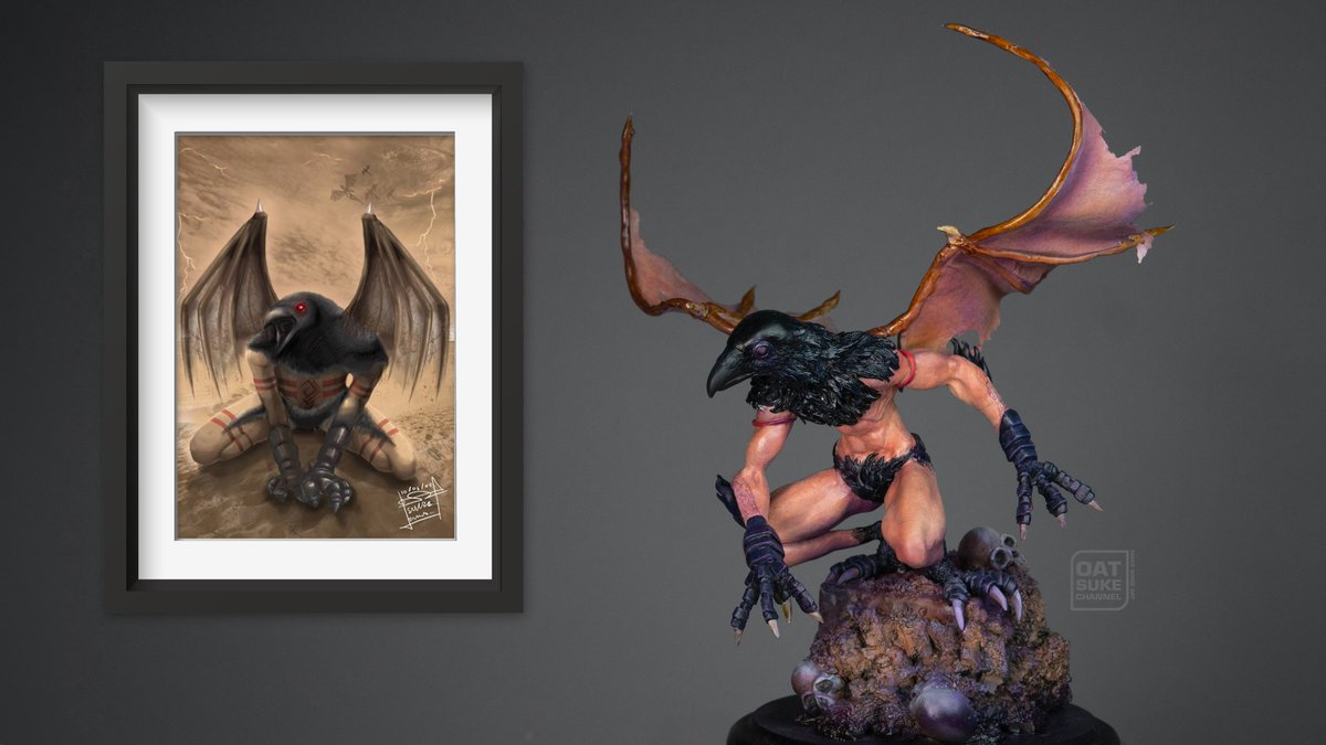 Sculpture was created from my Digital painting in 2005 #Polymerclay #Supersculpey #monstersculpt #sculpture #Monster