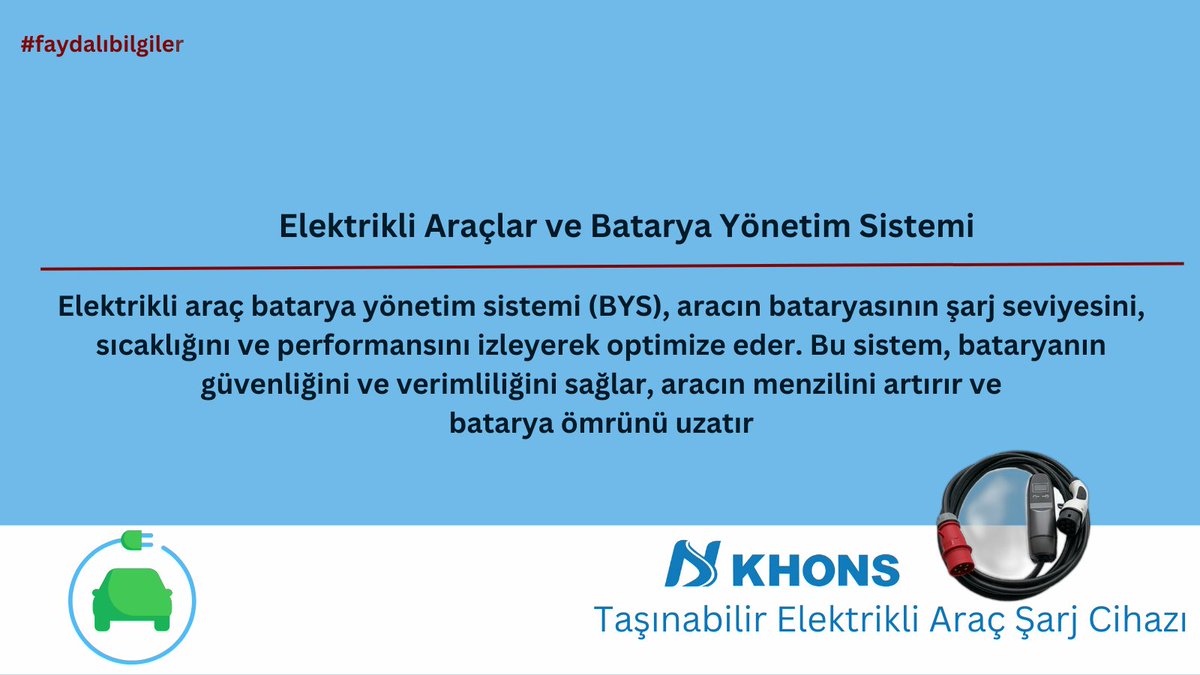 EnerjimGunes's tweet photo. Elektrikli Araçlar ve Batarya Yönetim Sistemi
https://t.co/V1XFDDPYeu
+90 535 662 9199
#enerjimgüneş #tnaenerji #khons #khonstürkiye #khonstr https://t.co/0HuDTChs8u