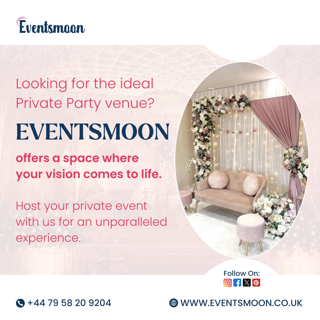 Looking for the ideal private party venue?
Eventsmoon offers a space where your vision comes to life. Host your private event with us for an unparalleled experience

#eventsmoonuk #privatepartymanagementuk #london #eventplannerlondon