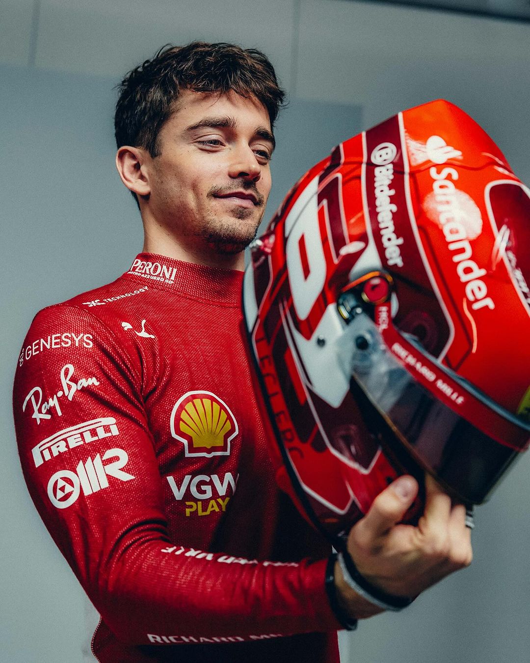 In pictures Charles Leclerc's new Ferrari helmet for 2024 F1 season