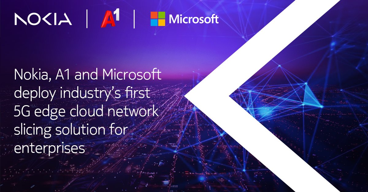 We have successfully completed the industry's first #5G edge cloud network slicing trial together with A1 and Microsoft. The solution enables new #monetization opportunities and enterprise #EdgeCloud applications. Read more: nokia.ly/3wfzzzn