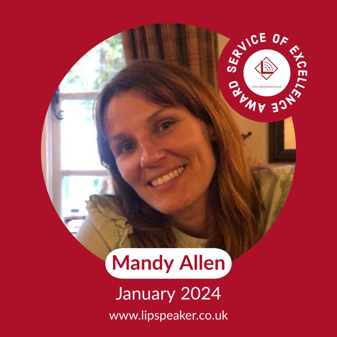 Kicking off the 2024 recognition with a fantastic Lipspeaker based in the North East… Mandy Allen 🥳

Mandy was nominated by a co-worker for her consistent high standard both online and in-person. 

Congratulations Mandy 🥂 

#Recognition #ServiceOfExcellence