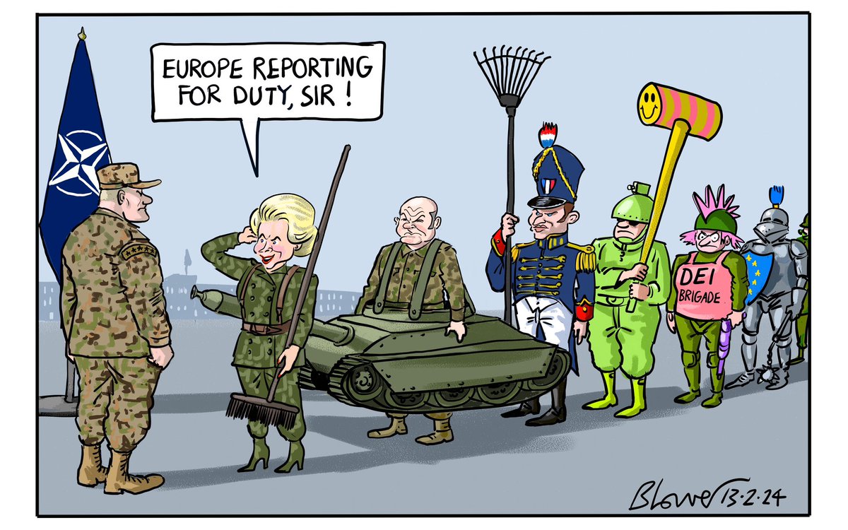Telegraph cartoon 13.2.24 #NATOcommonfunding #NATOcontribution #NATORUSSIAWAR