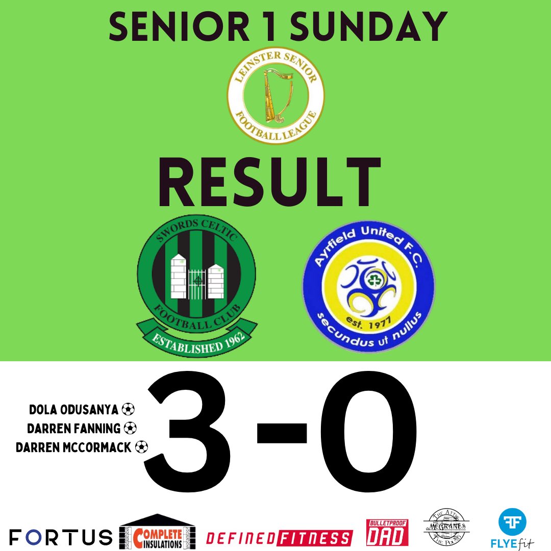 🚨 LSL Senior 1 Sunday Result 🚨 

FINALLY! 😍

After what was a scrappy enough first 45, we took hold of the game &amp; scored 3 without reply in the 2nd half! 👊🏼 
 
Best of luck to Ayrfield, we look forward to facing off again soon 🤝 

🟢⚫️⚔️🟢⚫️

 #lsllivescore