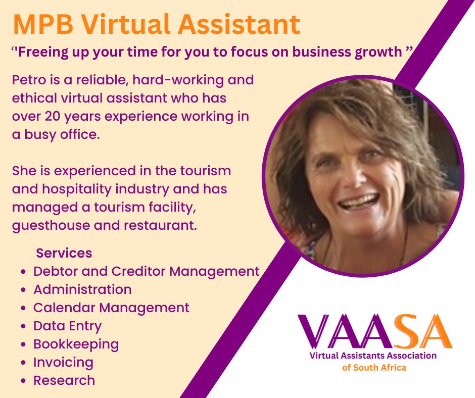 VA_Association's tweet image. If you would like to find out more about MPB Virtual Assistant, then please contact Petro.
bothapetro753@gmail.com or visit mpbvirtual.my.canva.site

#mpbvirtualassistant
#virtualassistant
#remotework
#officesupport