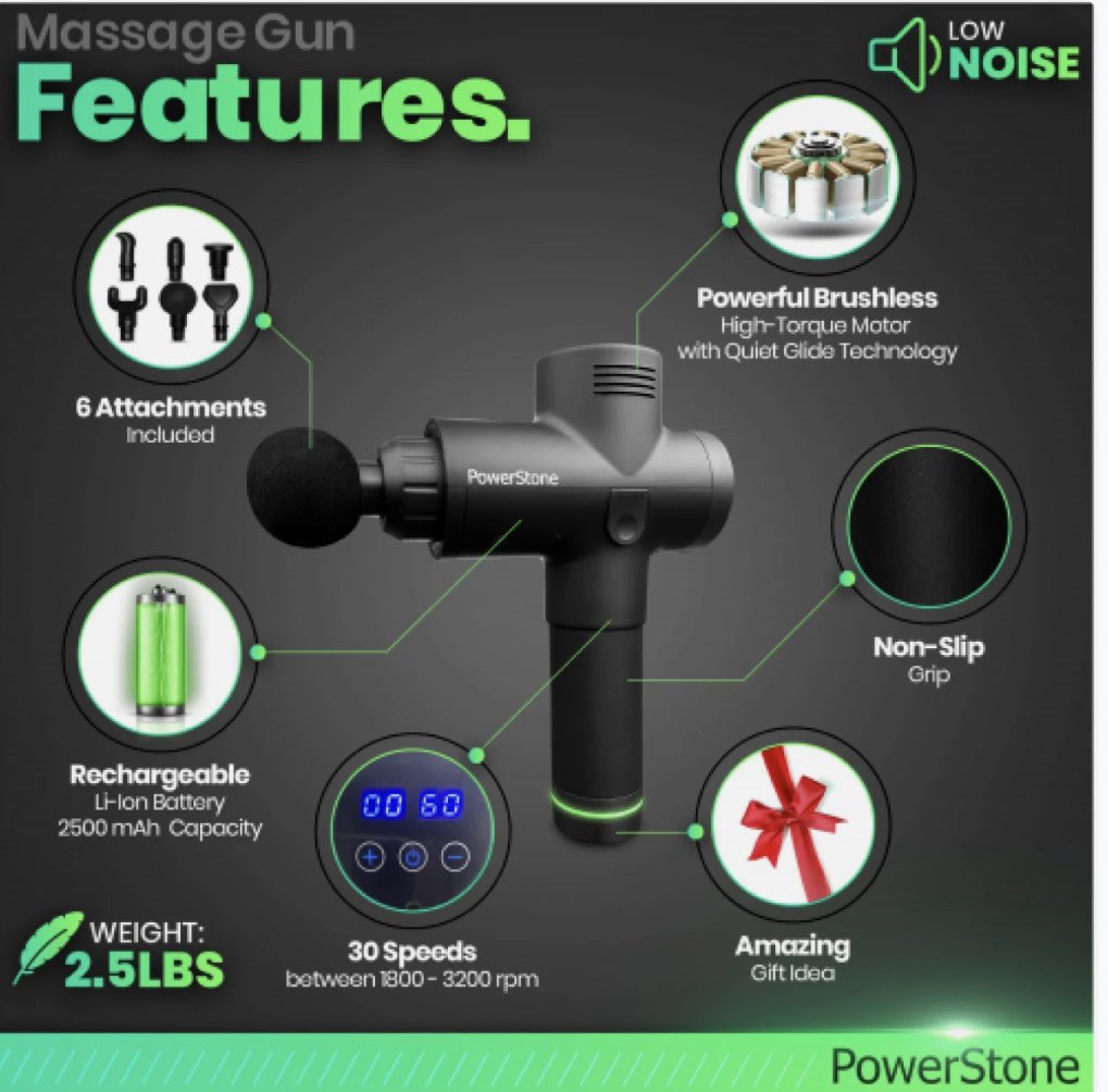 Sharing what I use on my shoulders after a day on the laptop! 💻 I would highly recommend!  PowerStone Massage Guns provides the following benefits 🔥 

Muscle tension relief 
Reduces stress
Increases blood flow
Improves your range of motion 

powerstonemassageguns.co.uk/en