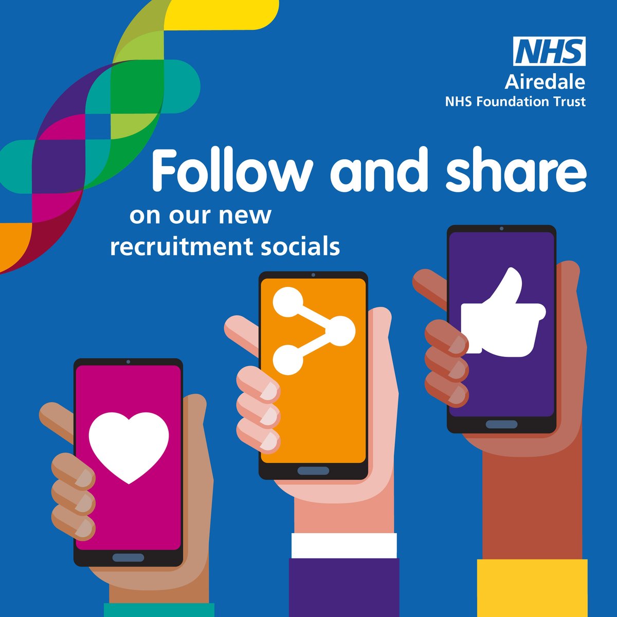 Follow and share our NEW Recruitment Socials 📢

👉Facebook @AiredaleNHSJobs
👉 Instagram @airedalenhsjobs

Keep up to date with our latest vacancies across the trust.

#airedalejobs #nhsjobs #nhscareers #yorkshire #yorkshirejobs #nhs