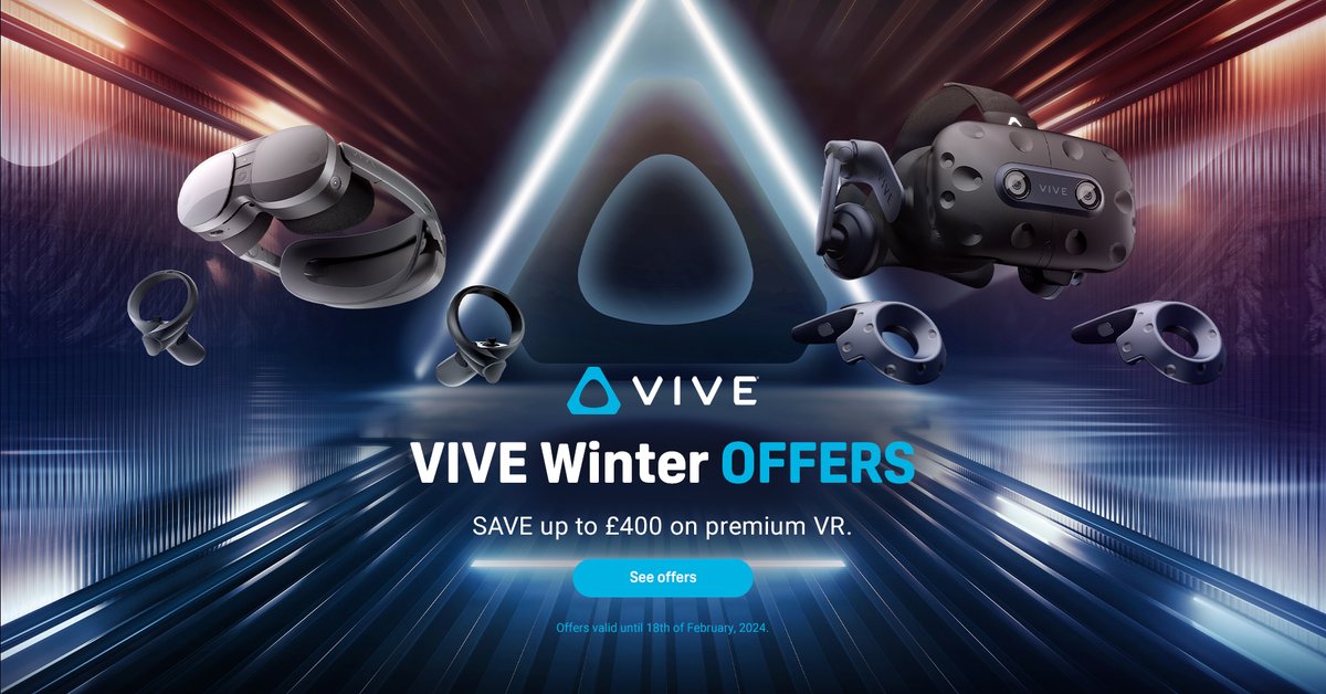 Just one week to go on our winter sale! ⚠️ Step into the virtual world for less with big savings on the VIVE XR Elite and VIVE Pro 2 Full Kit: vive.com/uk/promo-2024-… #VR #VIRTUALREALITY #HTCVIVE #VRSALE