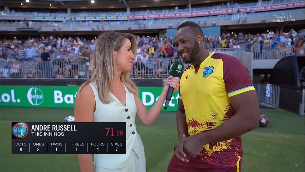 Early 4  wickets and now 220 
Wow WI what a comeback 
#WivsAUS #AUSvsWI