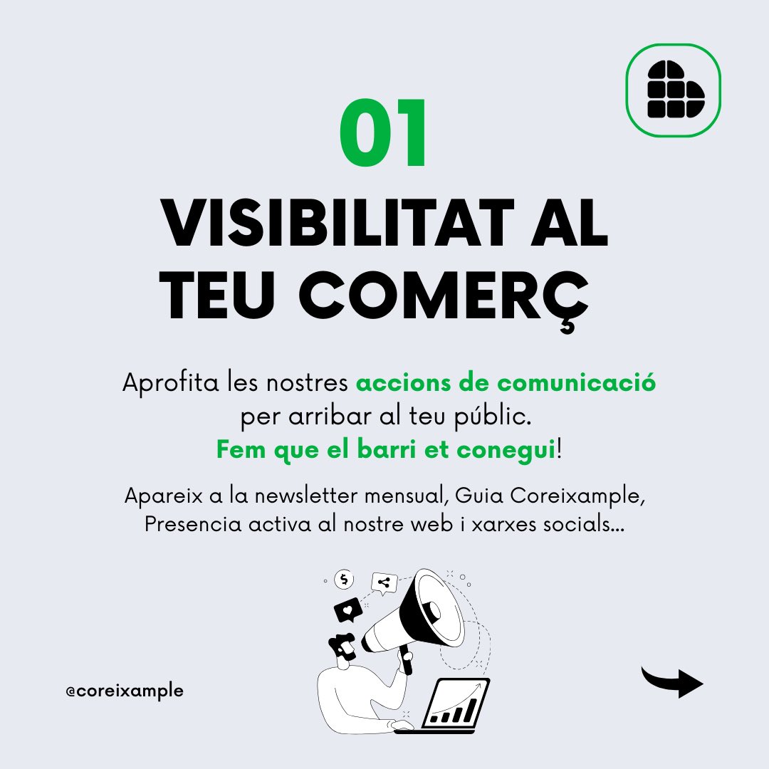 CorEixample's tweet image. Ser #socicoreixample només té beneficis!💚

Des de 1994 dinamitzant el comerç de proximitat perquè mantenir i defensar l’esperit de barri és la nostra raó de ser!💪

A que esperes? Associa’t ara fent click al link de la biografia!😉
