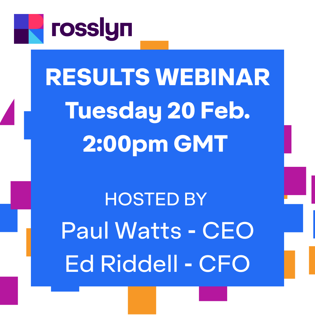 RosslynBI's tweet photo. Next week, Paul Watts, CEO, and Ed Riddell, CFO, will be hosting a webinar for investors to discuss our H1 2024 results (with Q&amp;A included) on Tuesday 20 February, 2024 at 2:00pm GMT. 

Sign up for the webinar here 👉 https://t.co/W5m0M7SQy5 https://t.co/WYHRLi0scy