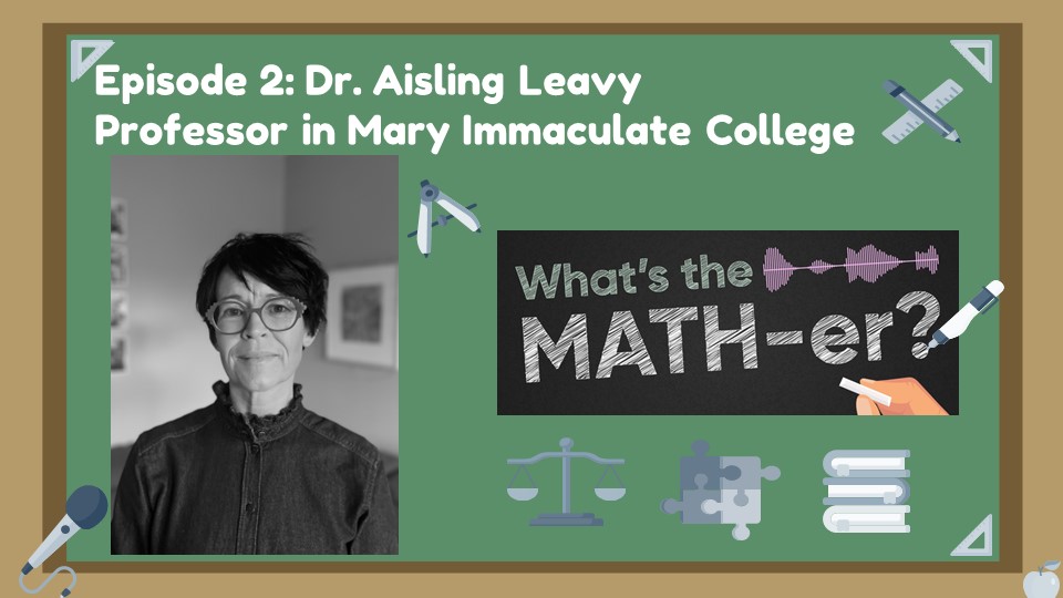 Our second episode with Prof Aisling Leavy is available now on Spotify. Aisling had so many interesting ideas to share that we had to split it over two parts. We hope you enjoy! open.spotify.com/episode/0qlXv1… @aisling_leavy @MICLimerick @DCU @DCU_SEIGS @maths4all