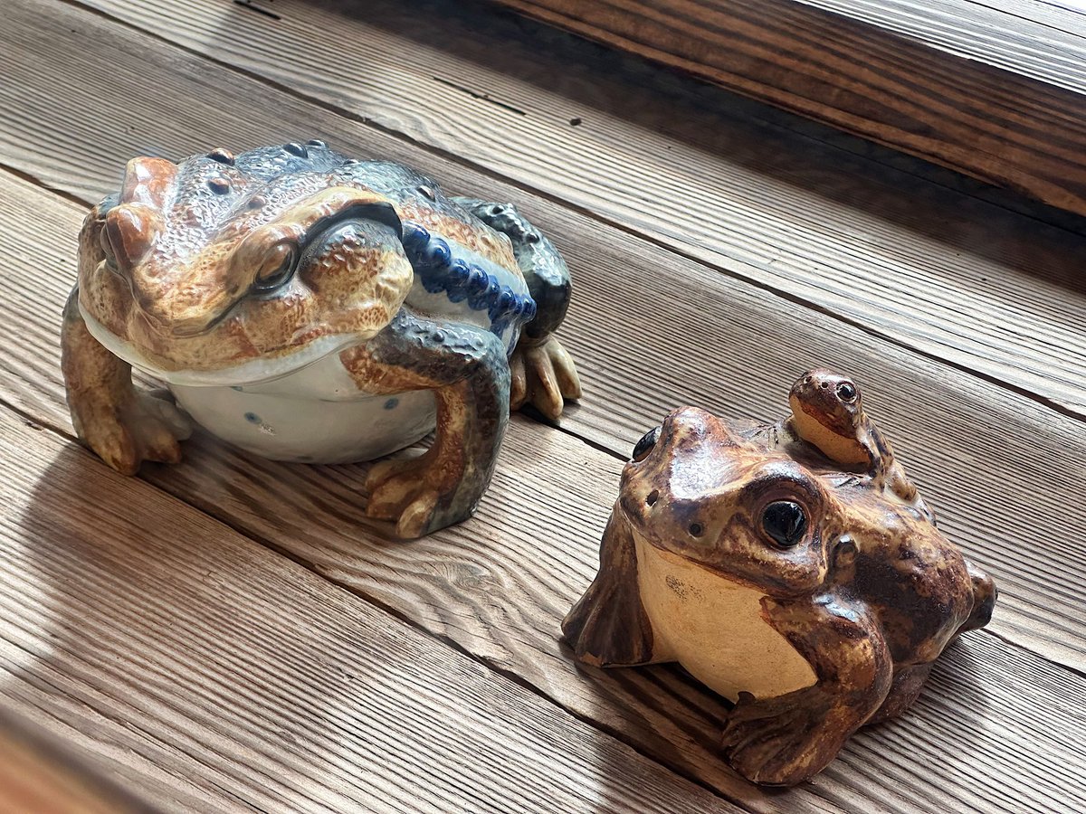 ferdalangurinn's tweet image. пришла в деревенский буддийский храм, известный прудом с жабами, где поэт Кобаяси Исса написал своё хокку про бой лягушек. монахи как услышали, что я тут за этим, так отвели вглубь посмотреть на коллекцию статуй лягушек, надарили подарков, написали от руки кистью то самое хокку!