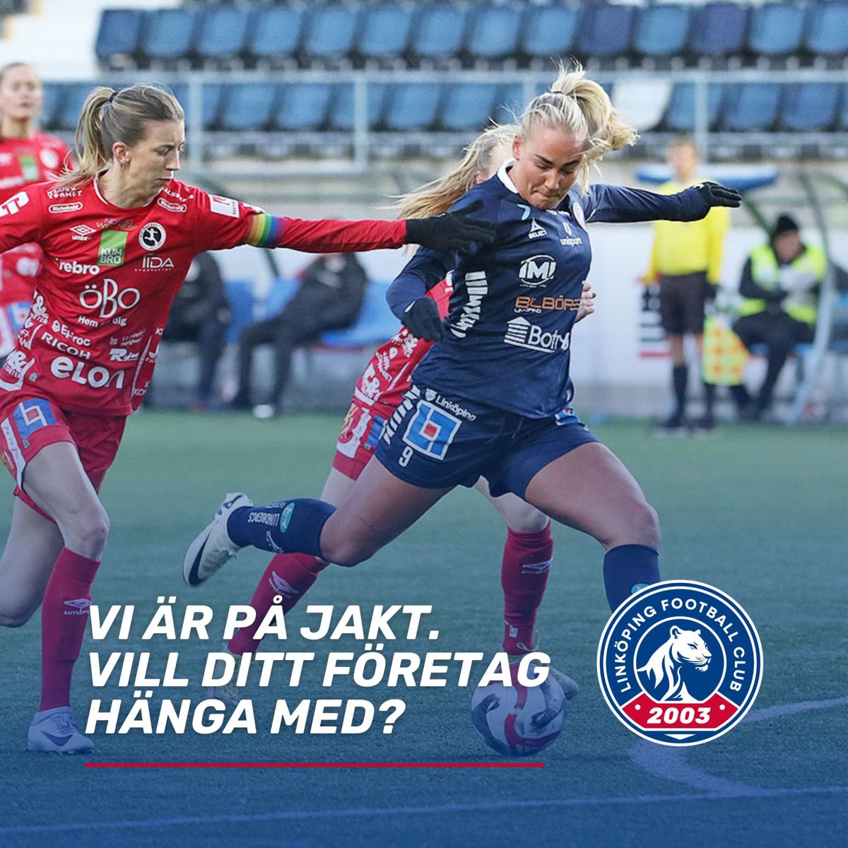 🧵 På vår arena i Linköping uppfyller vi drömmar. 

Vi tror nämligen att den fotbollen vi spelar och tror på här kan göra skillnad, inte bara i Linköping men också i Östergötland, Sverige och i världen.