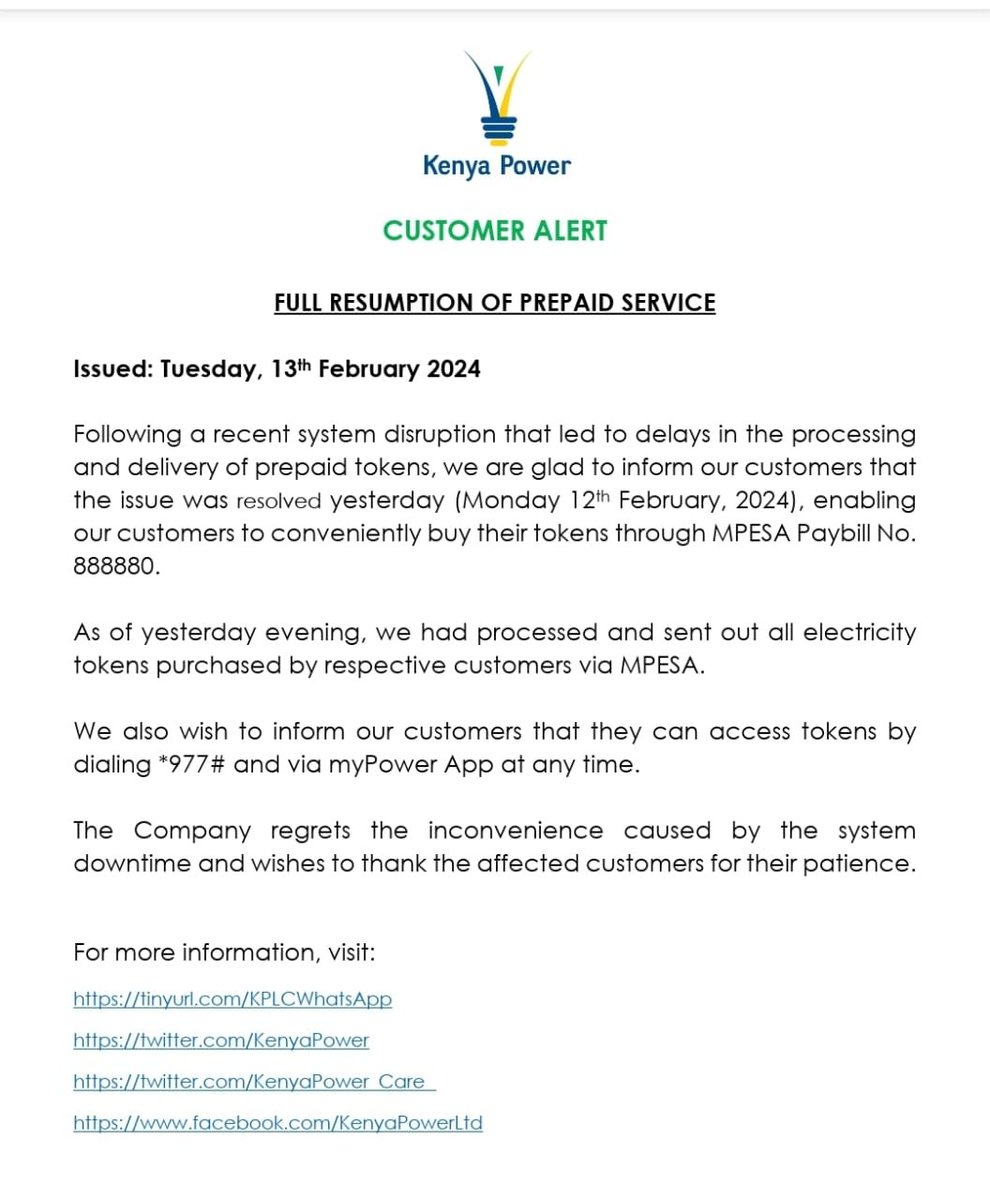 Kenya Power tweet media