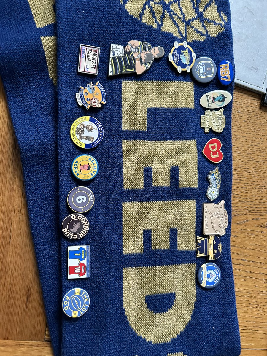 LFCRhinos's tweet photo. Latest additions to rugby league pins @Lot_17a (am I missing any) #RB7 #DannyJones @Beppe_Lite @leedsrhinos @wirepins @_Matty723 @LizzieJonesuk #DJ6 @TheBHF #RLWC @jarrodoconnor13 #ChurchOfRohan @DannyMcguire6 @Rob7Burrow #Lisone #CaptainCam https://t.co/nykD4zH3dC