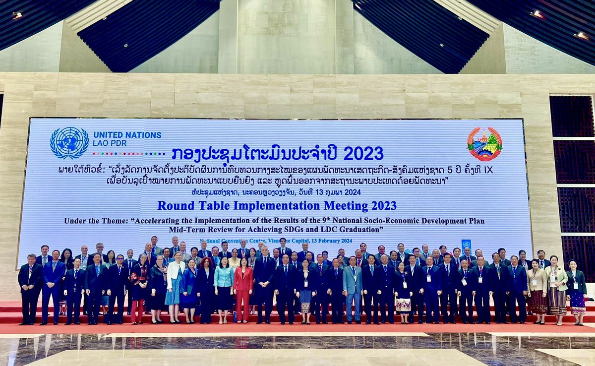 MTherer's tweet photo. As we wrap up the #RTIM, Gov.π±π¦and DPs need to continue joint efforts in accelerating the implementation of the 9th NSEDP and the #SDGs. @UNDPLaoPDR is ready to work alongside all stakeholders to help the people of #Laos to achieve their development priorities and ambitions. https://t.co/I5atIvia6I